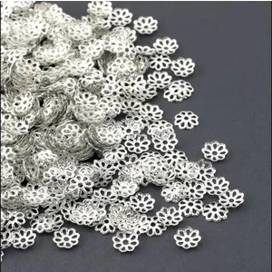 Yiğit Aksesuar 100 Adet Gümüş Boncuk Kapağı Ara Aparatı Kolye Bileklik Takı Yapım Malzemeleri