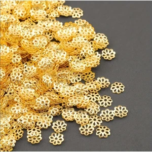 Yiğit Aksesuar 100 Adet Gold Boncuk Kapağı Ara Aparatı Kolye Bileklik Takı Yapım Malzemeleri