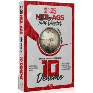 2025 Meb-Ags Tüm Dersler 10 Deneme Çözümlü