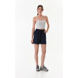 Basic Ayrobin Kumaş Beli Bağcıklı Şort