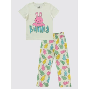 Civil Grils Kız Çocuk Pijama Takımı 10-13 Yaş Ekru