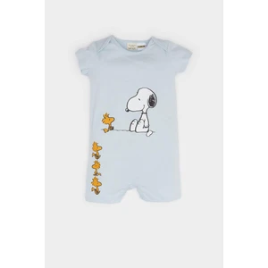 Erkek Bebek Yenidoğan Snoopy Penye Kısa Kollu Tulum E9554A525SM