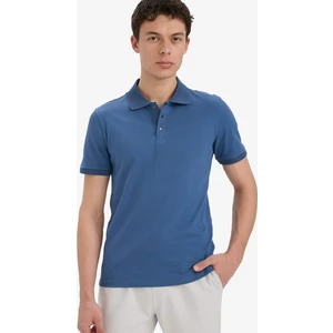 Slim Fit Dar Kesim Polo Yaka Kısa Kollu Dokulu Basic Düz Tişört T5259AZ25SM