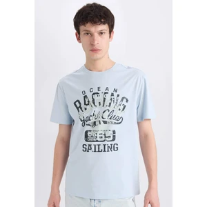 %100 Pamuk Regular Fit Bisiklet Yaka Baskılı Kısa Kollu Tişört E1317AX25SM