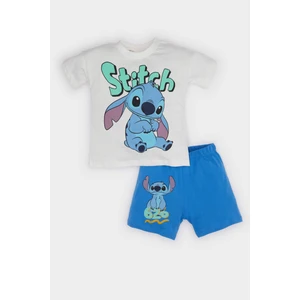 Erkek Bebek Disney Lilo & Stitch 2'li Takım Kısa Kollu Tişört Beli Lastikli Şort E7145A525SM