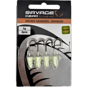 Savage gear lrf micro sandeel jighead glow 4 adet #8