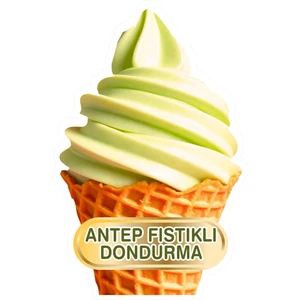 20X30 cm Antep Fıstıklı Dondurma Sticker Dondurmacı Vitrin Mutfak Duvar Sticker