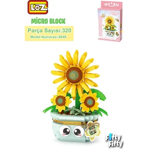 LOZ Micro Block Serisi Çiçek Buketi 320 Parça Oyuncak Yapım Seti FFLZ-8840