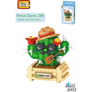 LOZ Micro Block Serisi Sevimli Kaktüs 380 Parça Oyuncak Yapım Seti FFLZ-8833
