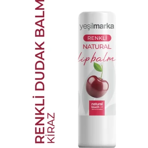 Renkli Dudak Balmı Kiraz - Yenilebilir, Bitkisel Içerikli Doğal Renklendirme
