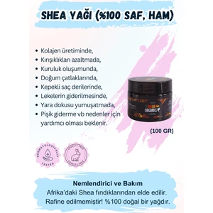 Fadhila Organics 100GR Shea Butter (Karite Yağı) %100 Saf ve Doğal
