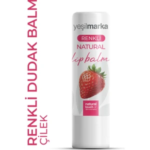Renkli Dudak Balmı Çilek - Yenilebilir, Bitkisel Içerikli Doğal Renklendirme