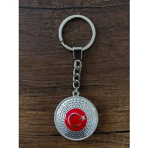 Türk Bayrağı Model Metal Anahtarlık