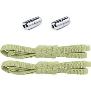 Ayarlanabilir 1 Çift Yeşil Vidalı Kapsül Uçlu 6 Mm Lastik Pratik Bağcık