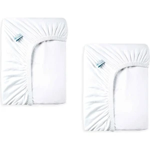 %100 Pamuk Lastikli Beyaz Bebek Çarşafı 2 ADET60X120CM Beyaz Renk Bebek Çarşafı