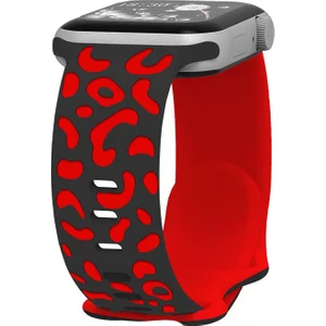 Apple Watch 10 42MM - 38/40/41MM Kordon Leopar Desen Yumuşak Silikon Kordon 2/3/4/5/6/se/7/8/9