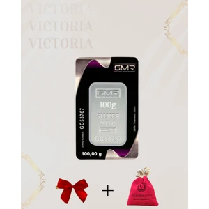 Victoria Gold Sertifikalı 100 Gr Külçe Gümüş 999 Ayar
