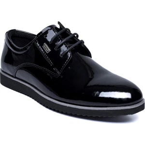 Siyaha Beyaz ve Siyaha Siyah Rugan Erkek Klasik Ayakkabı