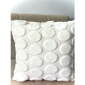 Bohem Özel Tasarım Punch Panç Desen Ekru Dekoratif Kırlent Kılıfı Point 45 x 45  cm