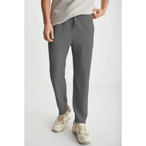 ZELVOR Erkek Geniş Paça Regular Fit Gri Eşofman Altı