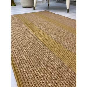 Jüt Hasır Görünümlü Desenli Modern El Örgüsü Dikdörtgen Halı Kilim