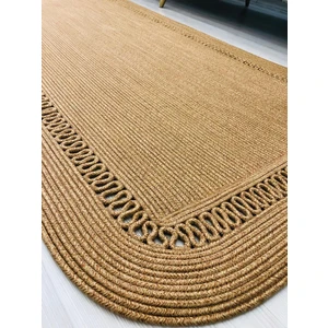 Jüt Hasır Görünümlü Desenli Modern El Örgüsü Dikdörtgen Halı Kilim