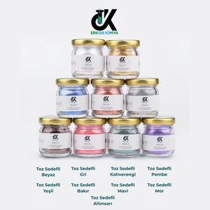 Pigment 9'lu Sedefli Metalik Toz Boya Seti Beyaz/gri/kahve/pembe/yeşil/bakır/mavi/mor/altınsarı