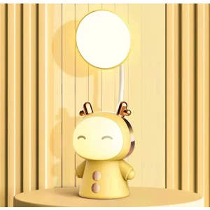 Masa Lambası, Yumuşak Aydınlatma, Yatak Odası Için USB Şarj Edilebilir Sevimli Gece Lambası