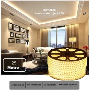 Hortum Esnek Şerit LED Gün Işığı Işık 220V Fış/1,2,3,4,5,7,10,15,20,25,30 Metre