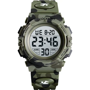 Cockpıt CK-5548GN Kamuflaj Silikon Kordon Dijital Erkek Kol Saati