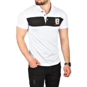 Erkek Slim Fit Nefes Alan Pamuklu Kumaş Dar Kesim Kıvrılmaz Yaka Polo Yaka Tişört 2503019