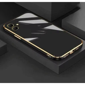 M.tk moveteck Samsung Galaxy A06 Kılıf Kamera Korumalı Parlak Gold Altın Işlemeli Kenarlı Yumuşak Silikon Kapak