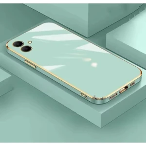 M.tk moveteck Samsung Galaxy A06 Kılıf Kamera Korumalı Parlak Gold Altın Işlemeli Kenarlı Yumuşak Silikon Kapak