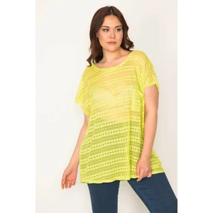 Kadın Sarı Dantel Bluz