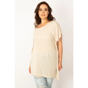 Kadın Vizon Yan Detaylı Bluz 65N33656