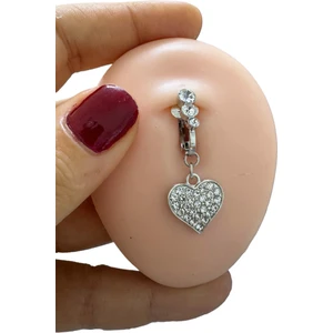 Deliksiz Fake  Klipsli Göbek Piercingi