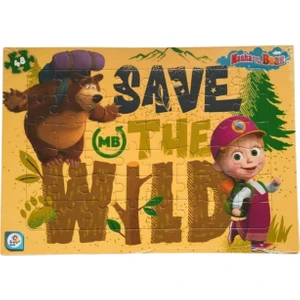 Kids Masha Koca Ayı 48 Parça Frame Puzzle
