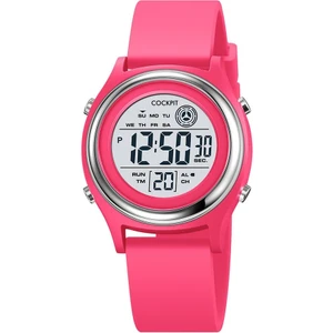 Cockpıt CK-3094RD Pembe Silikon Kordon Dijital Kadın Kol Saati