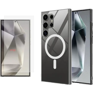 Samsung Galaxy S24 Ultra Kılıf Kamera Korumalı M-safe Sert PC Zore Porto Kapak + Nano Ekran Koruyucu