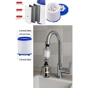 Pas Tortu Önleyici Arıtma Filtreli Krom Oynar Başlıklı Su Tasarruflu Mutfak Evye Batarya Musluk Ucu