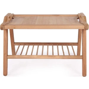 Corn Masif Kayın Ahşap Yan Sehpa - İskandinav