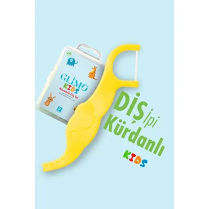 Kids Kürdanlı Diş Ipi | Çocuklara Özel Diş Eti Dostu, Kolay Kullanım | Plak Temizleyici