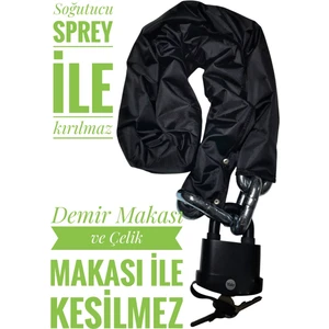 Vi Caro GRADE80 (G80) 10 mm Kalınlık 2 Metre Kesilmez  Motorsiklet Zincir Kilit Motor Kilidi