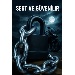 Vi Caro GRADE80 (G80) 10 mm Kalınlık 2.5  Metre Kesilmez Motorsiklet Zincir Kilit Motor Kilidi