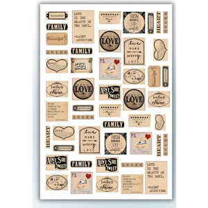 Vintage Temalı Sticker  Planner Ajanda Bullet Journal Için Uygun