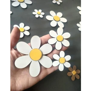 Ahşap Papatya Duvar Süsü