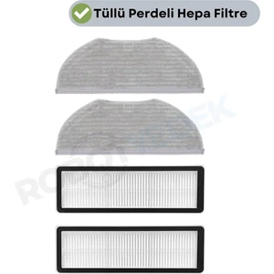 Xiaomi S10T STFCR01SZ Uyumlu Yedek Mop Ve Tüllü Hepa Filtre-4 Parça
