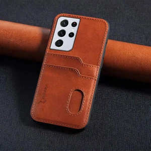 Samsung Galaxy S24 Ultra Uyumlu Zebana Kartlıklı Pu Deri Kılıf