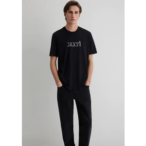M0612686-900 Mavi Baskılı T-Shirt
