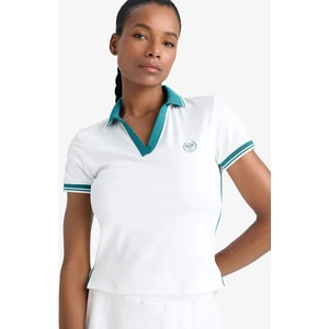 Defactofit Standart Fit Polo Yaka Slogan Baskılı Sporcu Kısa Kollu TIŞÖRT E4310AX25SM